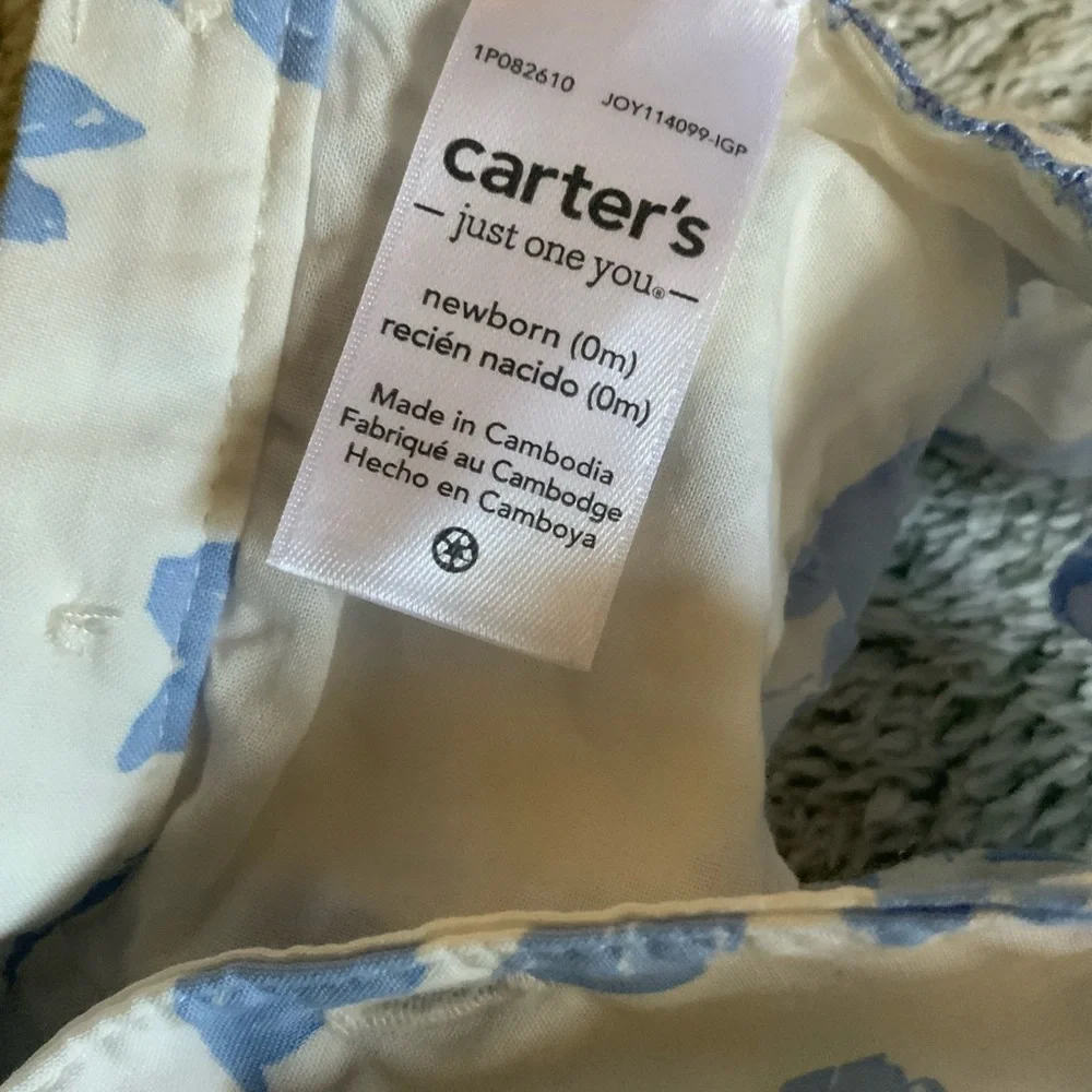 Carter's Blue and White Floral Sundress Set